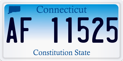 CT license plate AF11525