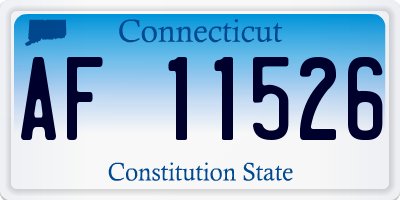 CT license plate AF11526