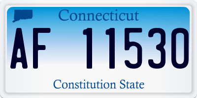 CT license plate AF11530