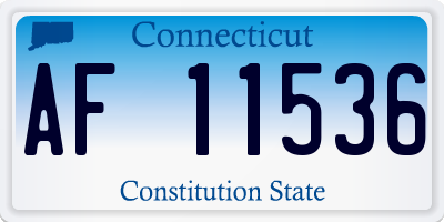 CT license plate AF11536