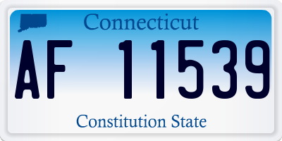 CT license plate AF11539