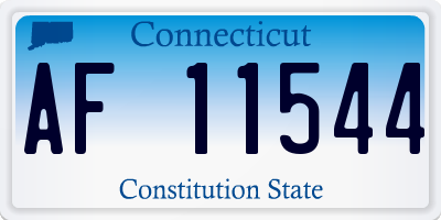 CT license plate AF11544