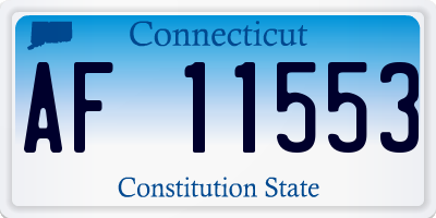 CT license plate AF11553