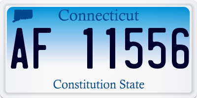 CT license plate AF11556