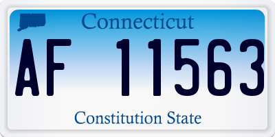 CT license plate AF11563