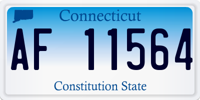 CT license plate AF11564