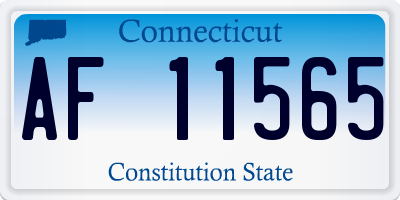 CT license plate AF11565