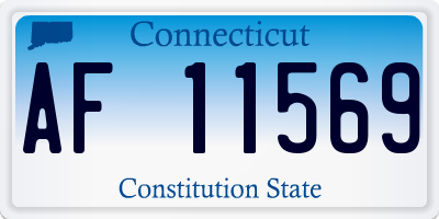 CT license plate AF11569
