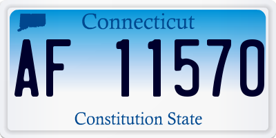 CT license plate AF11570