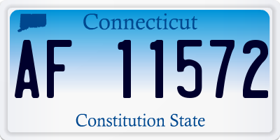CT license plate AF11572