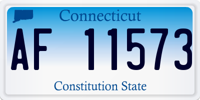 CT license plate AF11573