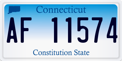 CT license plate AF11574