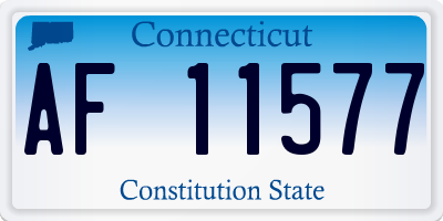 CT license plate AF11577