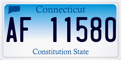 CT license plate AF11580