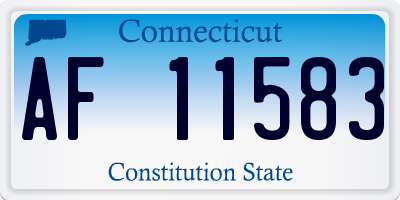 CT license plate AF11583