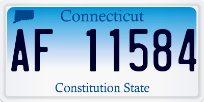 CT license plate AF11584