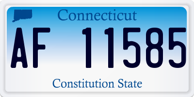 CT license plate AF11585