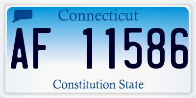 CT license plate AF11586