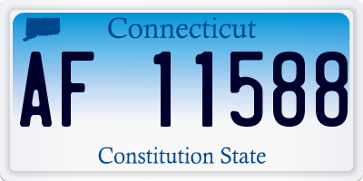 CT license plate AF11588