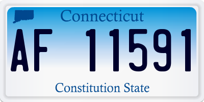 CT license plate AF11591