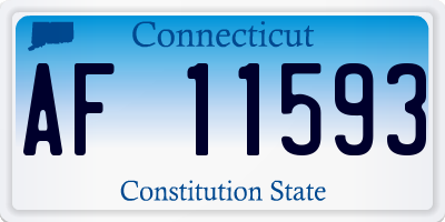 CT license plate AF11593