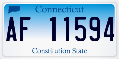 CT license plate AF11594