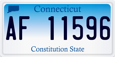 CT license plate AF11596