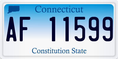 CT license plate AF11599