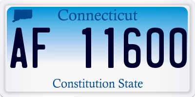 CT license plate AF11600