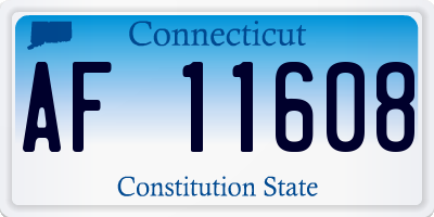 CT license plate AF11608