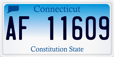 CT license plate AF11609