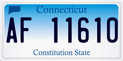 CT license plate AF11610