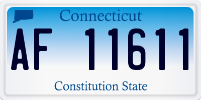 CT license plate AF11611