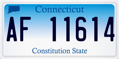 CT license plate AF11614