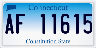 CT license plate AF11615