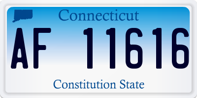 CT license plate AF11616