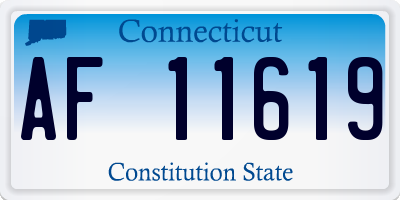 CT license plate AF11619