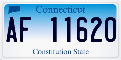 CT license plate AF11620