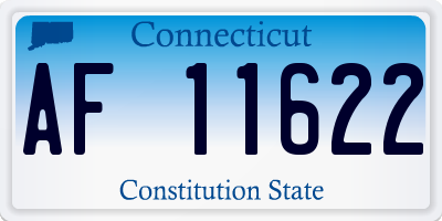 CT license plate AF11622
