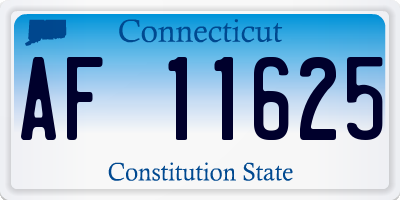 CT license plate AF11625