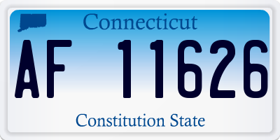 CT license plate AF11626