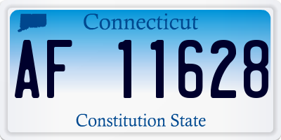 CT license plate AF11628