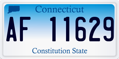 CT license plate AF11629
