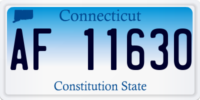 CT license plate AF11630