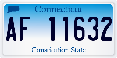 CT license plate AF11632