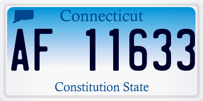 CT license plate AF11633