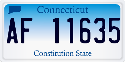 CT license plate AF11635