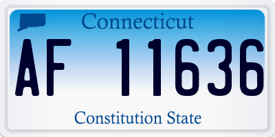 CT license plate AF11636