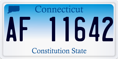 CT license plate AF11642