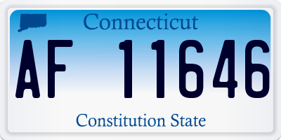 CT license plate AF11646